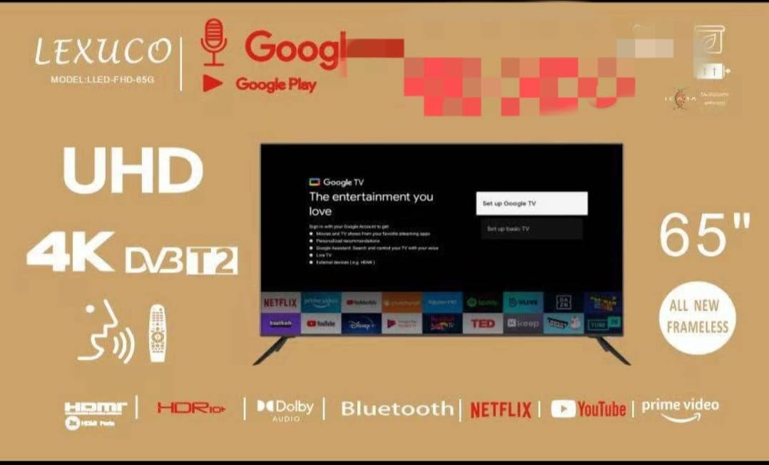 Lexuco frameless google smart TV - 65'
